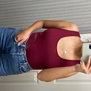 Burgundy Bodysuit from Local Boutique